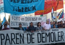 Alberdi marchó en contra de las demoliciones del patrimonio histórico