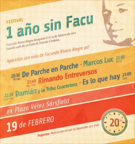 Convocan a marcha para pedir justicia por Facundo Rivera Alegre