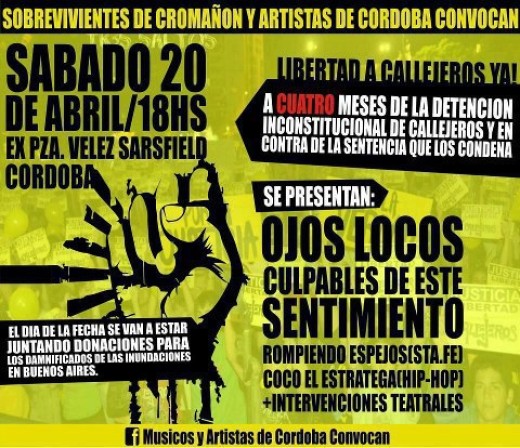 Córdoba vuelve a pedir por la libertad a Callejeros