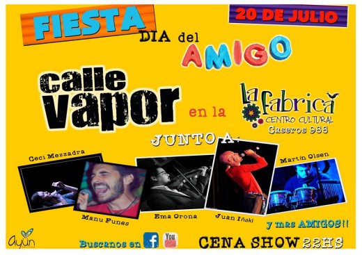 Festeja el Día del Amigo con Calle Vapor en la Fábrica