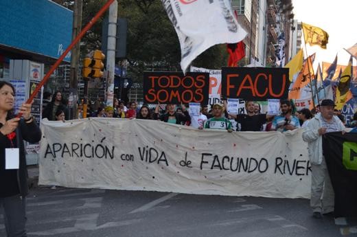 #20A: marcha por la aparición de Facundo Rivera Alegre