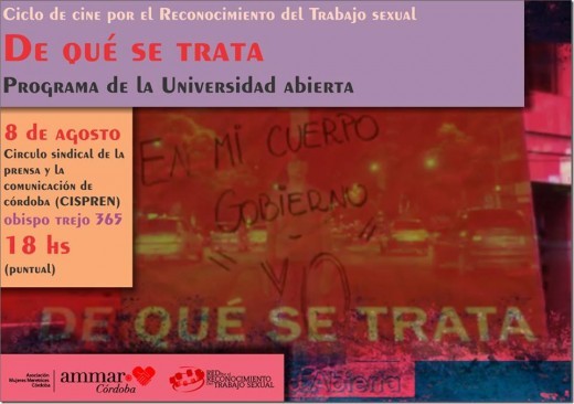 Comienza el ciclo de cine por el reconocimiento del trabajo sexual