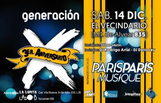 La Generación X festeja su 3er Aniversario