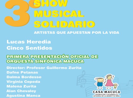 Tercer Show Solidario: artistas que apuestan por la vida
