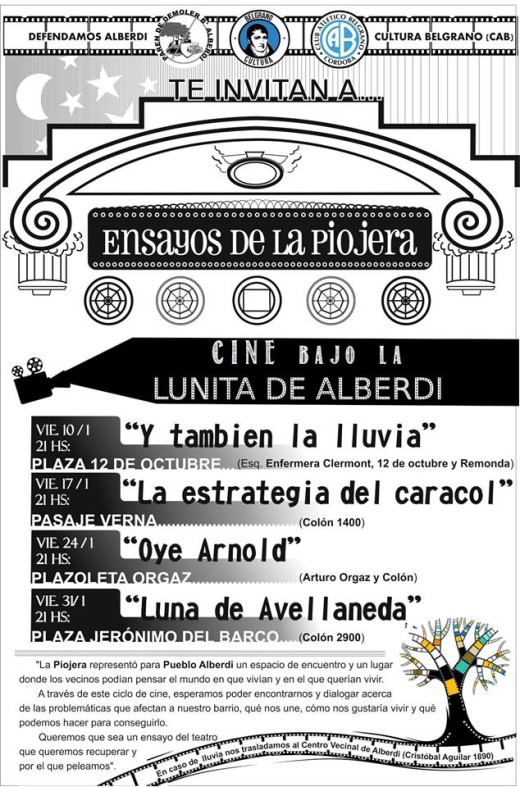 Cine bajo la Lunita de Alberdi: Ensayos de la Piojera