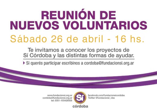 Fundación Sí te invita a ser voluntario