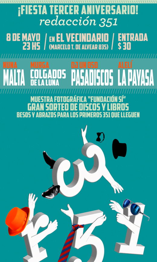 #351cumple3  Fiesta Tercer Aniversario Redacción 351: ¿Quiénes somos?