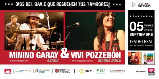 Minino Garay y Vivi Pozzebon en el Real