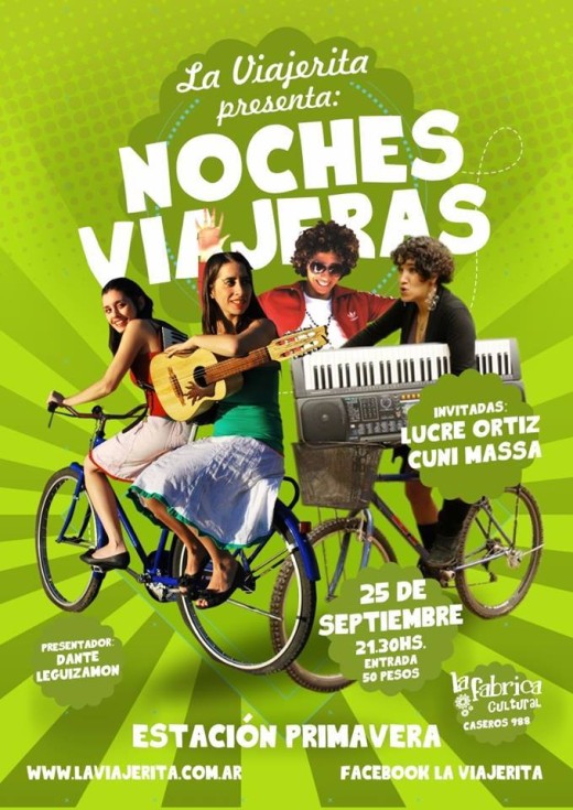 La Viajerita junto a Cuni Massa y Lucre Ortiz en vivo