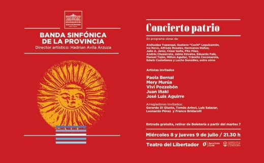 Concierto Patrio con entrada gratuita en el San Martín