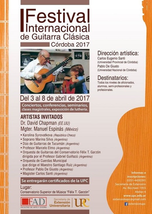 I Festival Internacional de Guitarra Clásica Córdoba 2017
