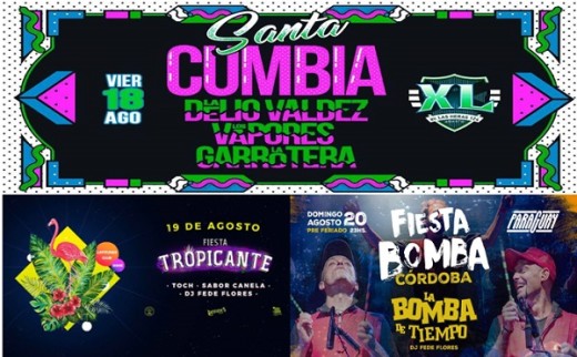 Santa Cumbia, Fiesta Tropicante y Fiesta Bomba en Córdoba