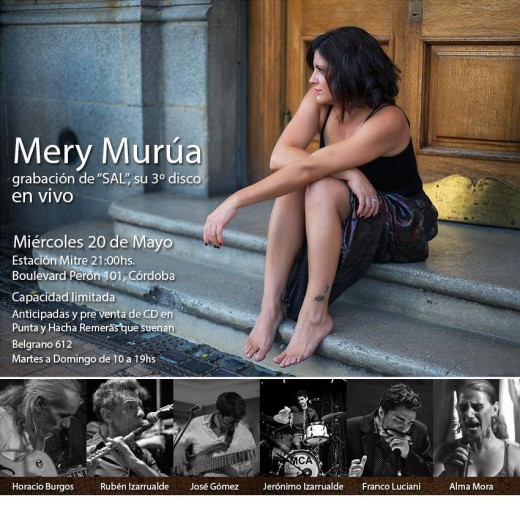 Mery Murúa graba en vivo «Sal», su nuevo trabajo.