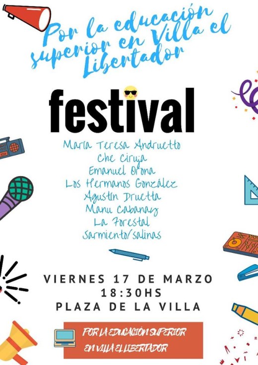 Festival por la Educación Superior en Villa El Libertador