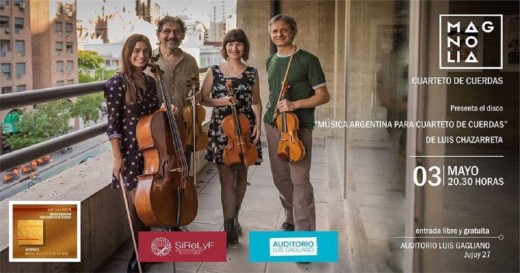 Magnolia presenta «Música Argentina para Cuarteto de Cuerdas»