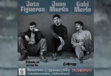 Jota Figueroa, Juan Murúa y Gabi Merlo en vivo
